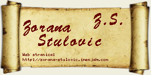 Zorana Štulović vizit kartica